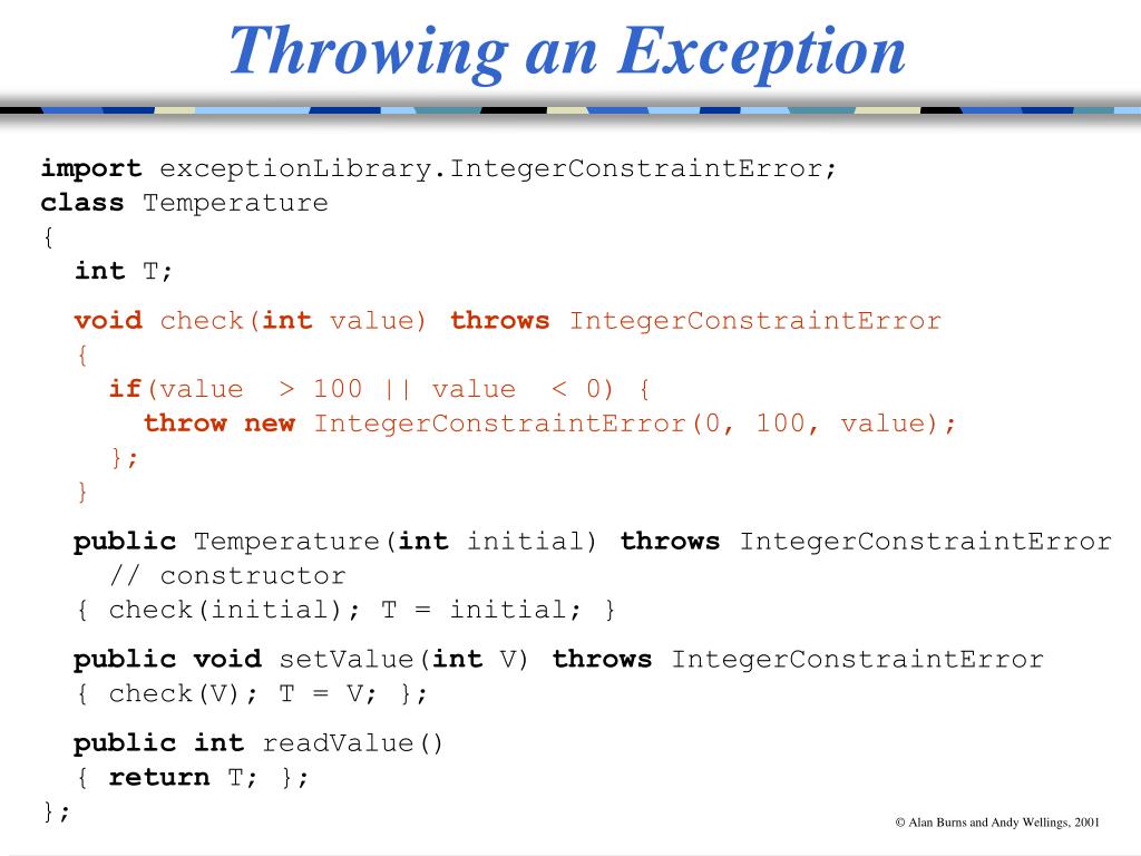 PPT Exceptions and Exception Handling PowerPoint Presentation, free