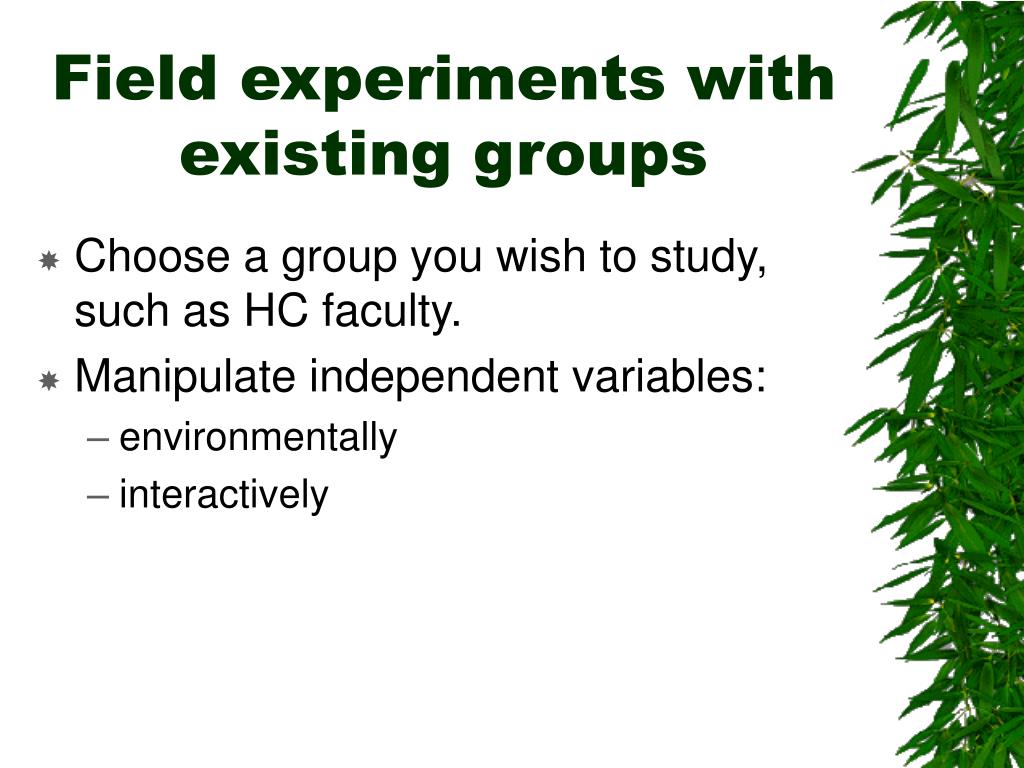 PPT Field experiments PowerPoint Presentation, free download ID1050919
