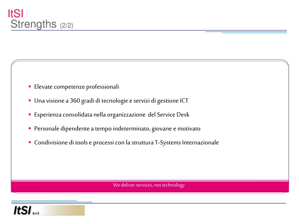 PPT Servizi di Service Desk e Contact Center PowerPoint Presentation