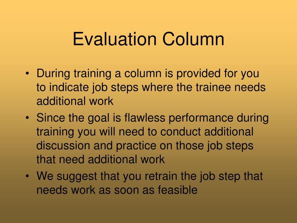 PPT ONTHEJOB TRAINING TRAINER PowerPoint Presentation
