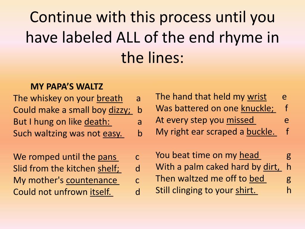 PPT Rhyme Scheme PowerPoint Presentation, free download ID1054608