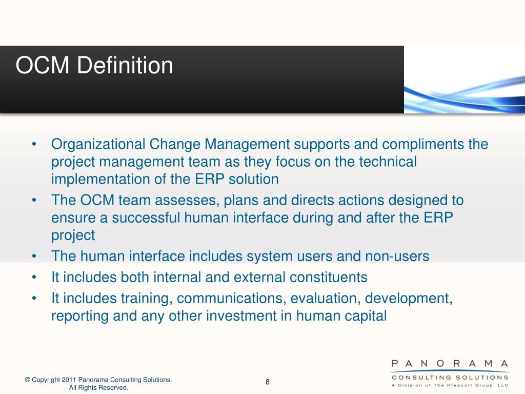 PPT Five Key OCM Challenges with ERP Implementations PowerPoint