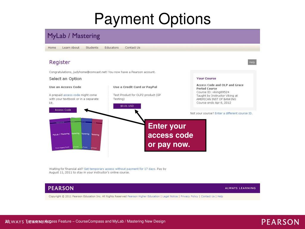 PPT to My Math Lab PowerPoint Presentation, free download ID1058826
