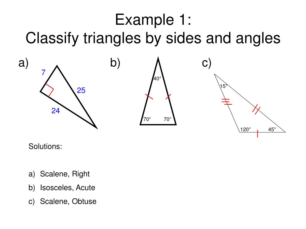 PPT 4.1 Classifying Triangles PowerPoint Presentation, free