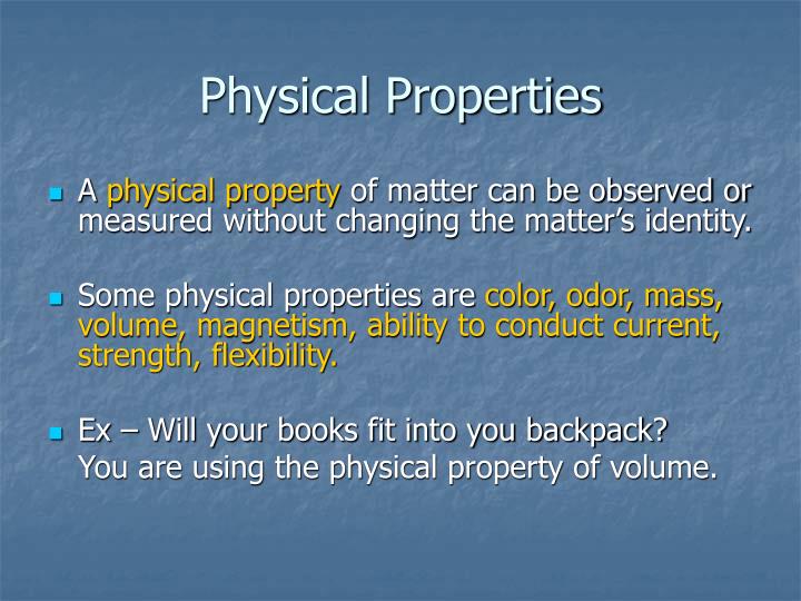 PPT Chemical and Physical Properties of Matter PowerPoint