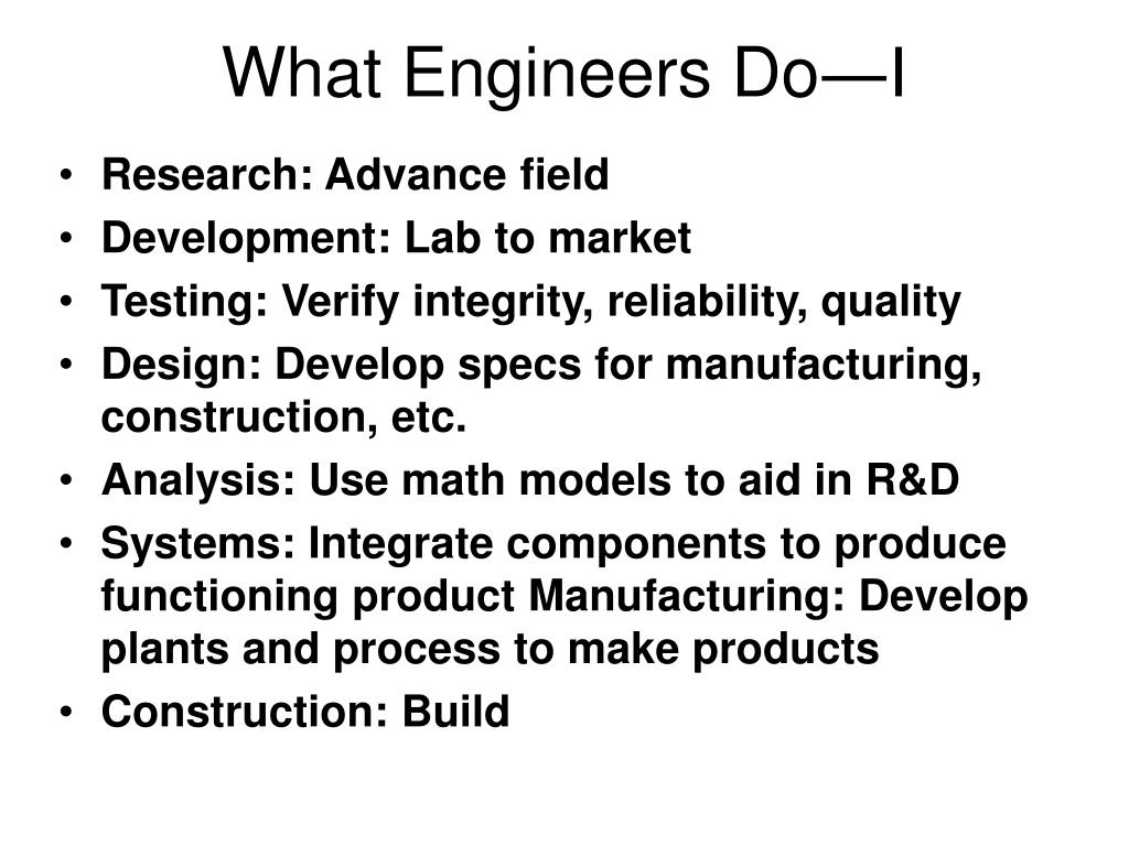 PPT Introduction to Engineering PowerPoint Presentation, free