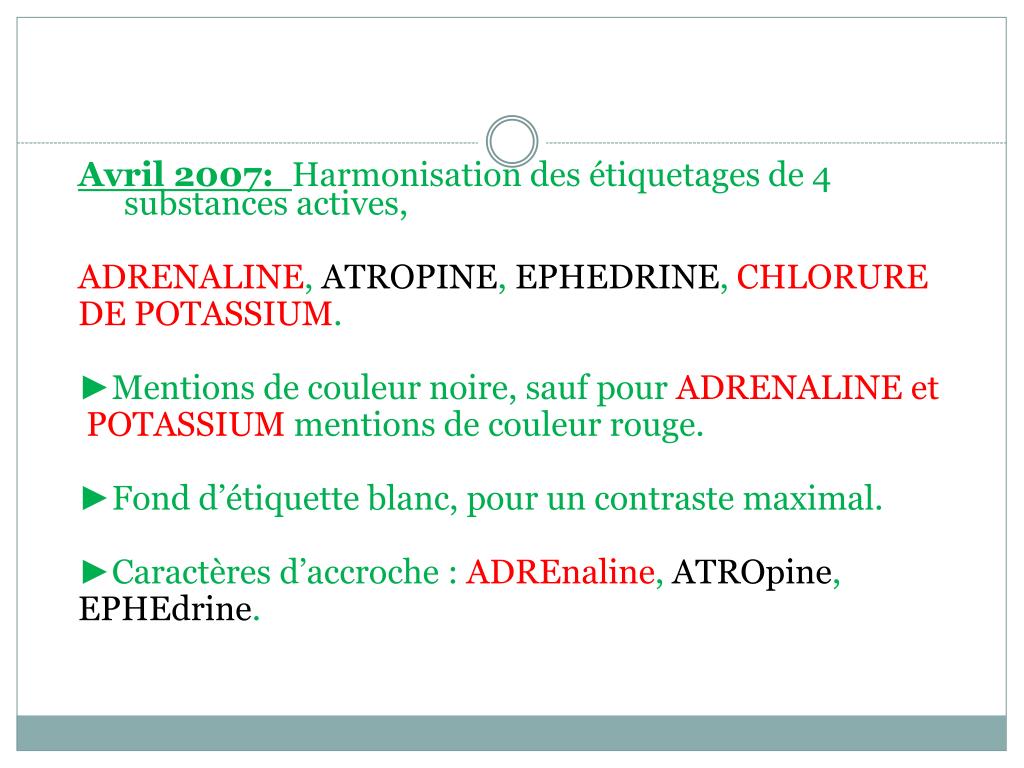 PPT HARMONISATION DES ETIQUETAGES DES SOLUTIONS
