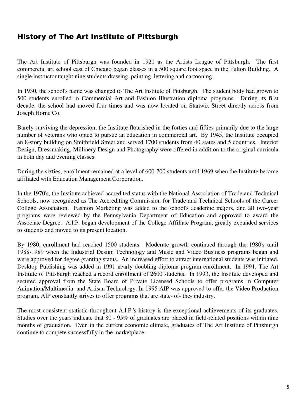 PPT The Art Institute Of Pittsburgh Online Division PowerPoint