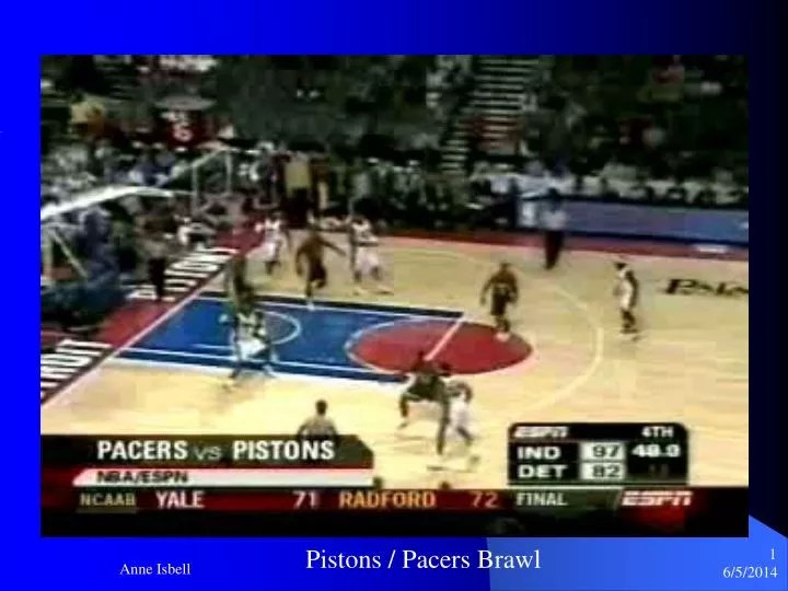 PPT Pistons / Pacers Brawl PowerPoint Presentation, free download