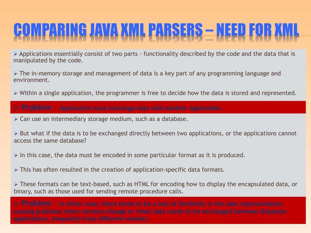 PPT Comparing Java XML parsers PowerPoint Presentation, free download