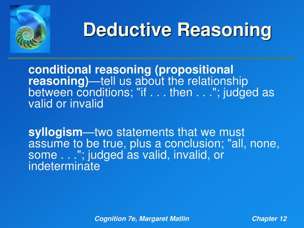 PPT Deductive Reasoning and Decision Making PowerPoint Presentation