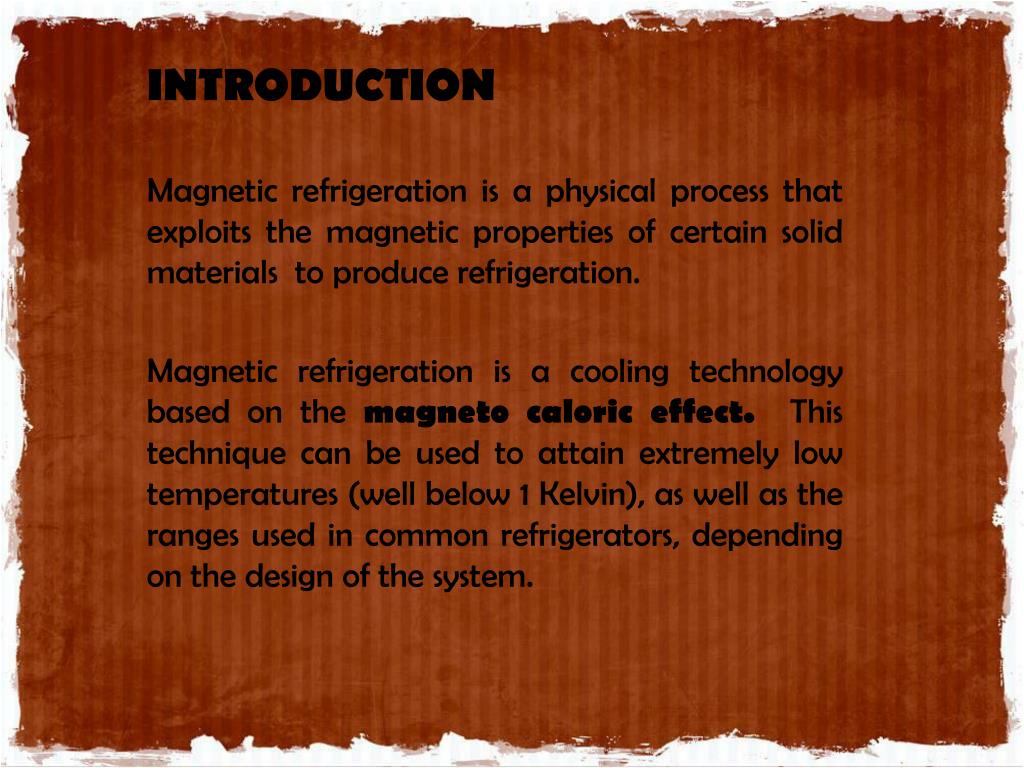 PPT REFRIGERATION PowerPoint Presentation, free download