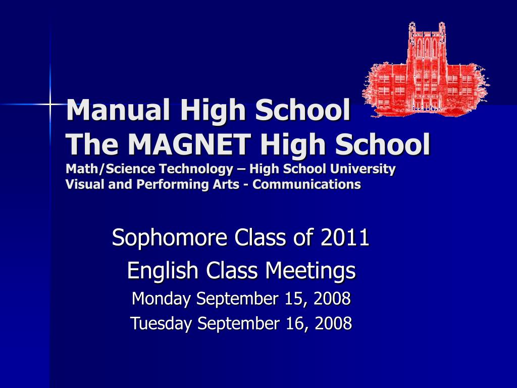 PPT Manual High School The High School Math/Science Technology High School University