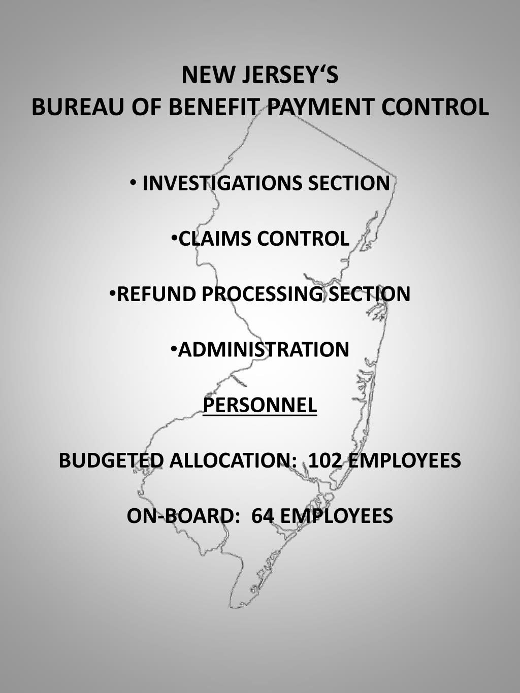 PPT NEW JERSEY’S PERSPECTIVE ON REDUCING IMPROPER BENEFIT PAYMENTS