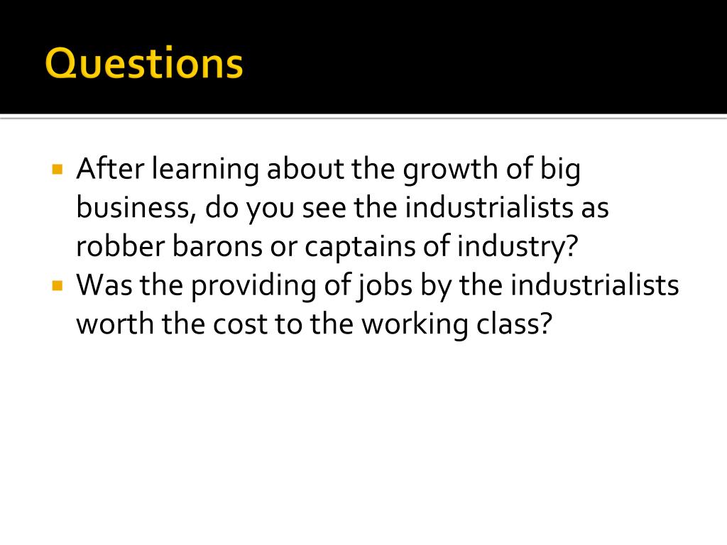 PPT The Growth of Big Business PowerPoint Presentation, free download