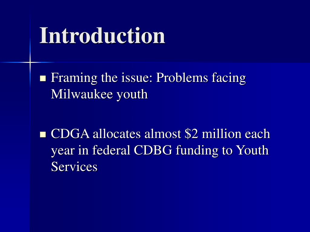 PPT Milwaukee’s Community Development Block Grant Connecting Youth Services and Economic