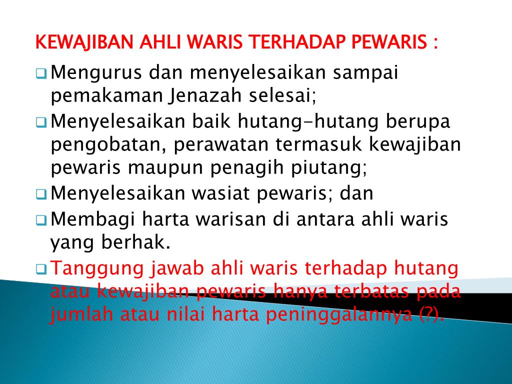 PPT HUKUM WARIS ISLAM I PowerPoint Presentation, free download ID
