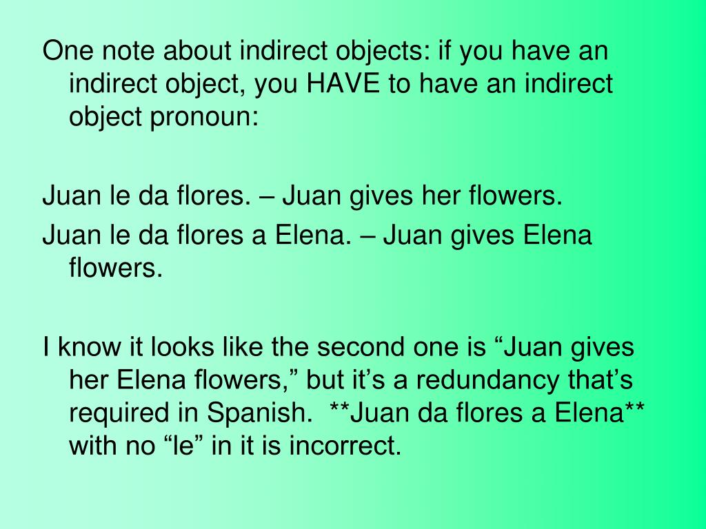 PPT Indirect Object Pronouns PowerPoint Presentation, free download