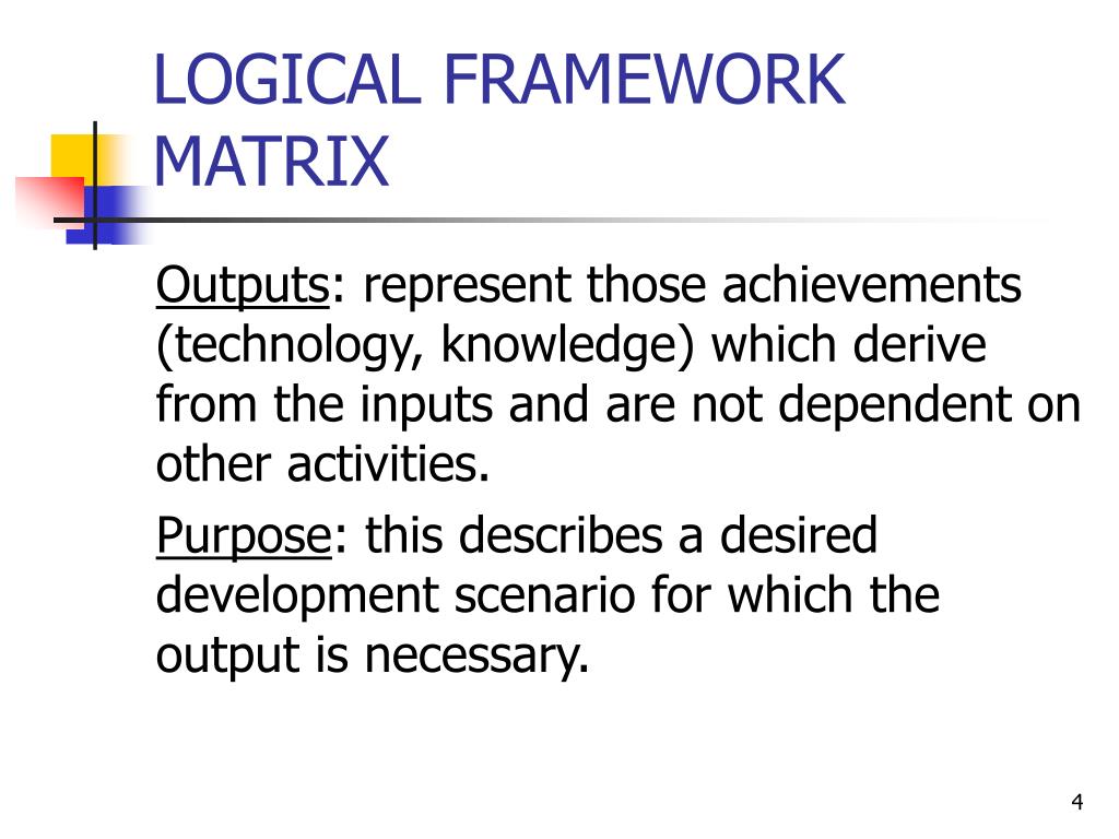 PPT LOGICAL FRAMEWORK PowerPoint Presentation, free download ID1084967