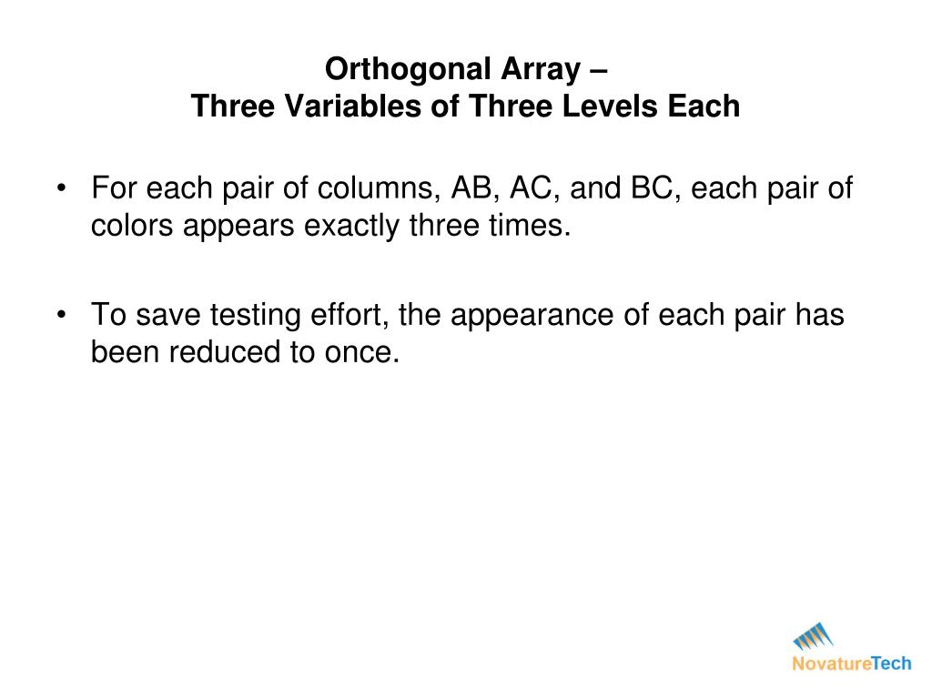 PPT Orthogonal Array Testing Strategy PowerPoint Presentation, free