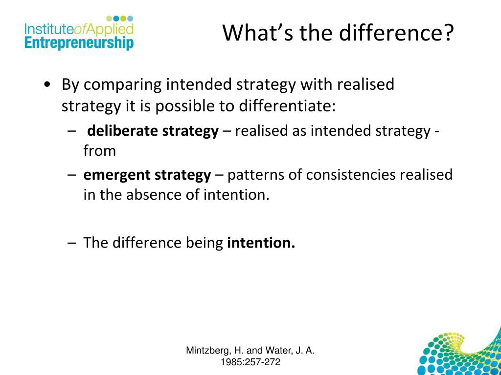 PPT Deliberate and Emergent strategy PowerPoint Presentation, free
