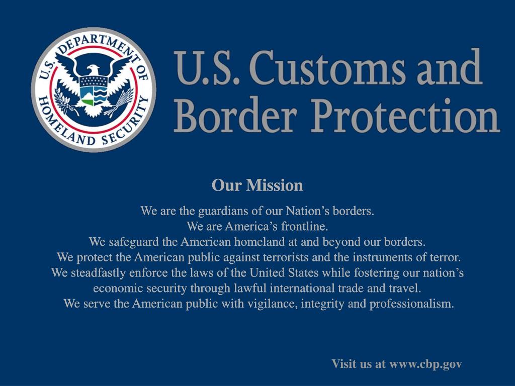PPT U.S. Customs and Border Protection PowerPoint Presentation, free