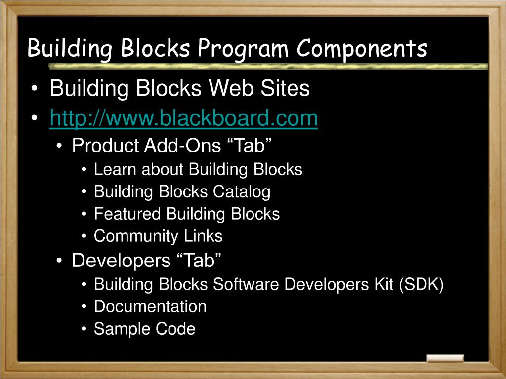 PPT Blackboard Building Blocks PowerPoint Presentation, free download