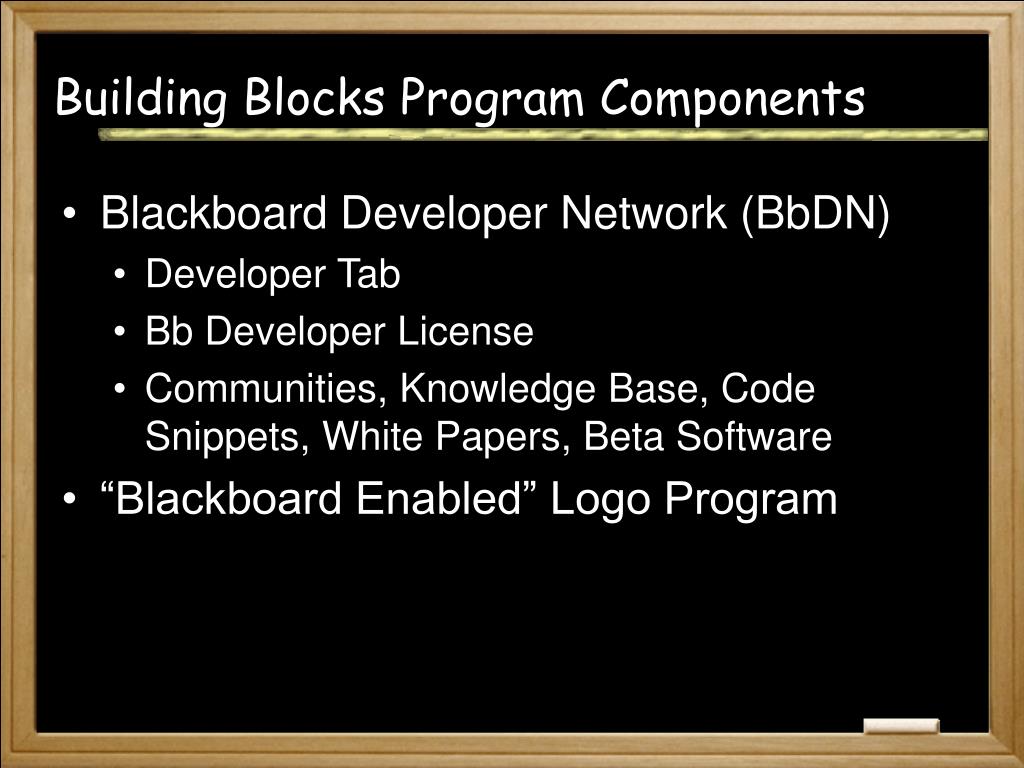 PPT Blackboard Building Blocks PowerPoint Presentation, free download