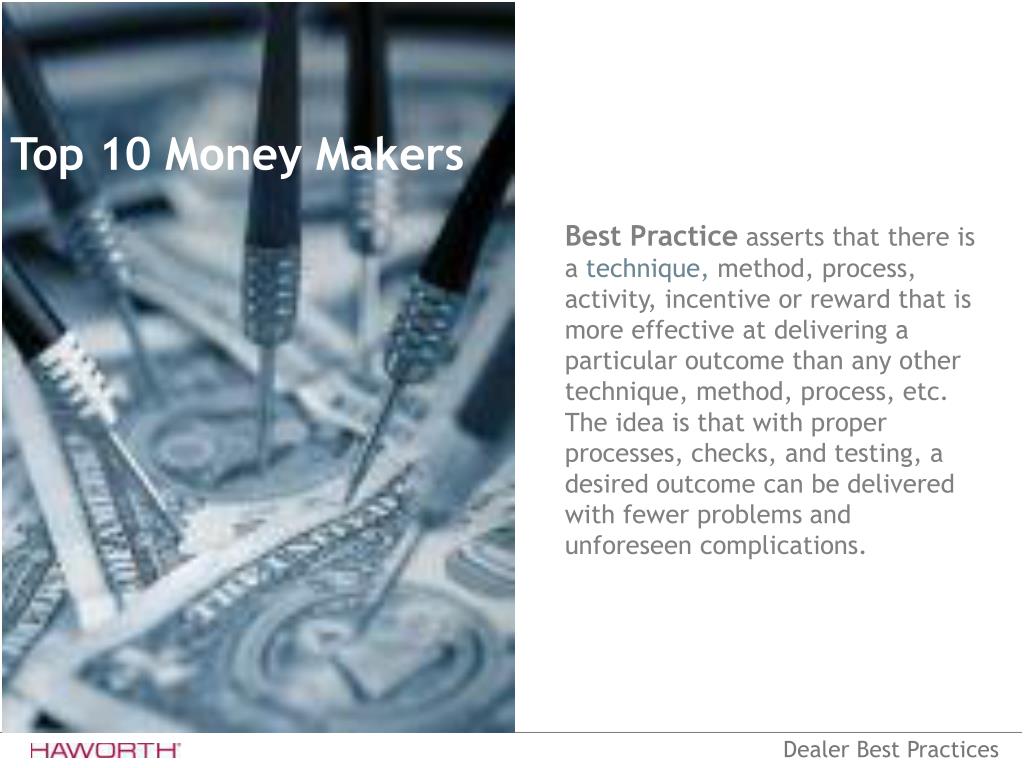 PPT Top 10 Money Makers PowerPoint Presentation, free download ID