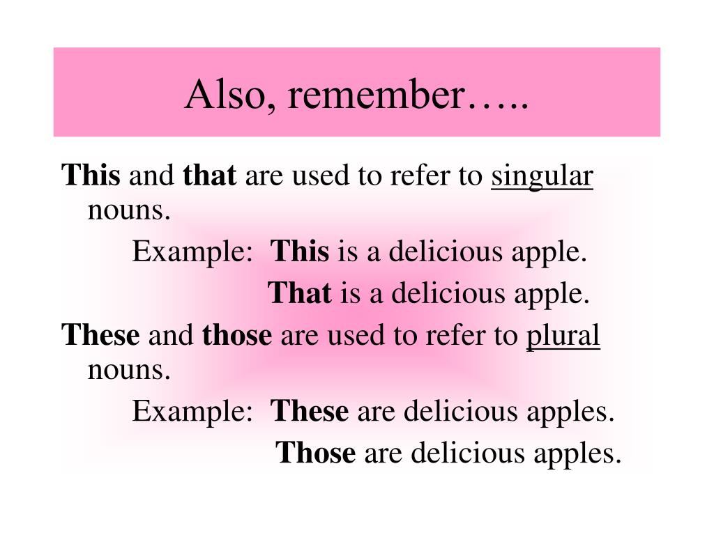 PPT Demonstrative Pronouns PowerPoint Presentation, free download