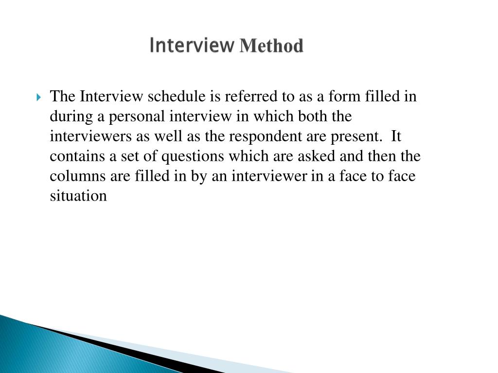 PPT Data collection tools Interview and Questionnaire Methods