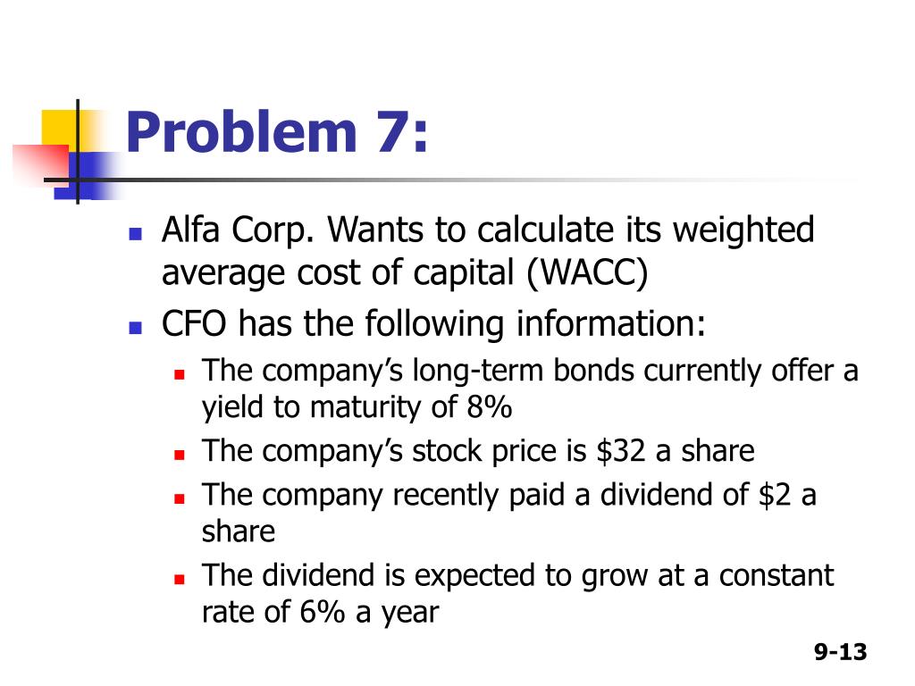 PPT CHAPTER 9 The Cost of Capital PowerPoint Presentation, free