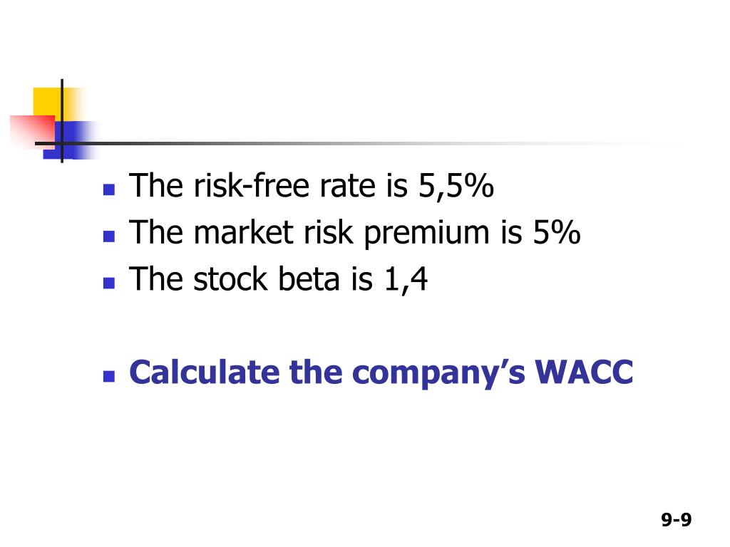 PPT CHAPTER 9 The Cost of Capital PowerPoint Presentation, free