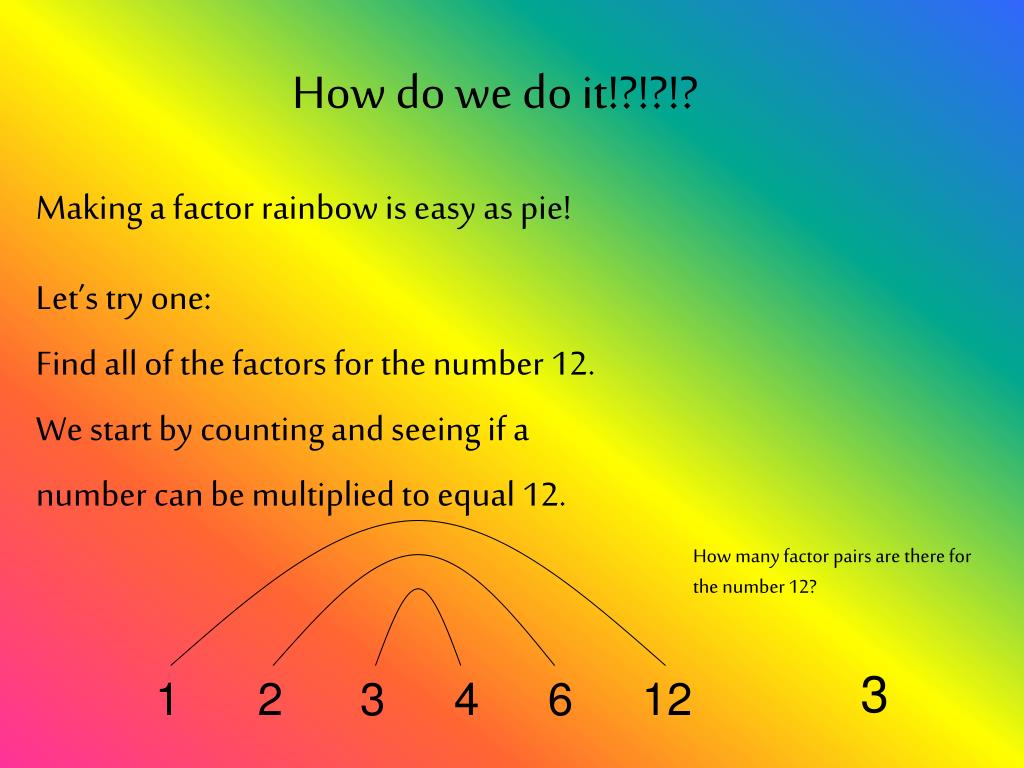 Factor Rainbow Powerpoint