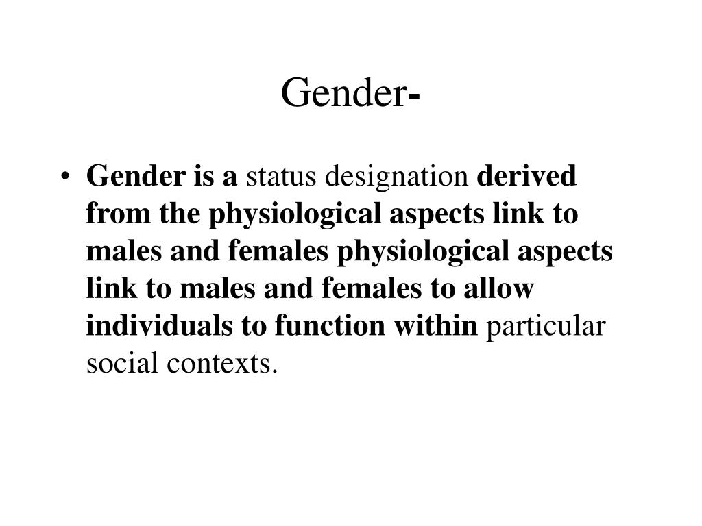 PPT Introduction to Gender PowerPoint Presentation, free download
