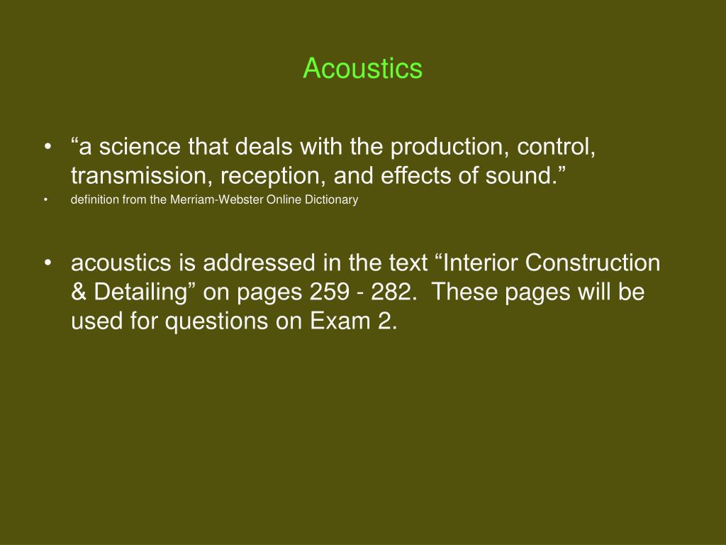 PPT Acoustics PowerPoint Presentation, free download ID1104062