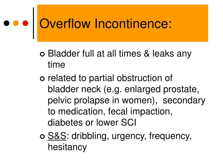 Overflow Urinary Incontinence