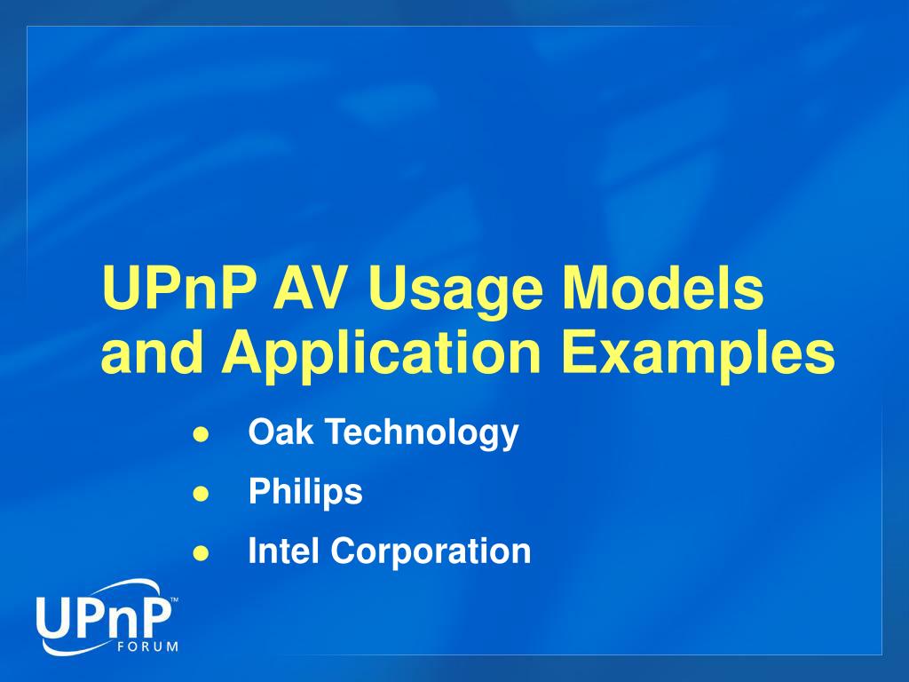 PPT UPnP* AV Easy Sharing of Digital Media PowerPoint Presentation