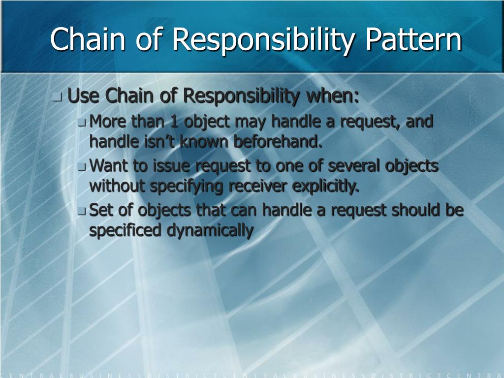 PPT Chain of Responsibility Pattern PowerPoint Presentation, free