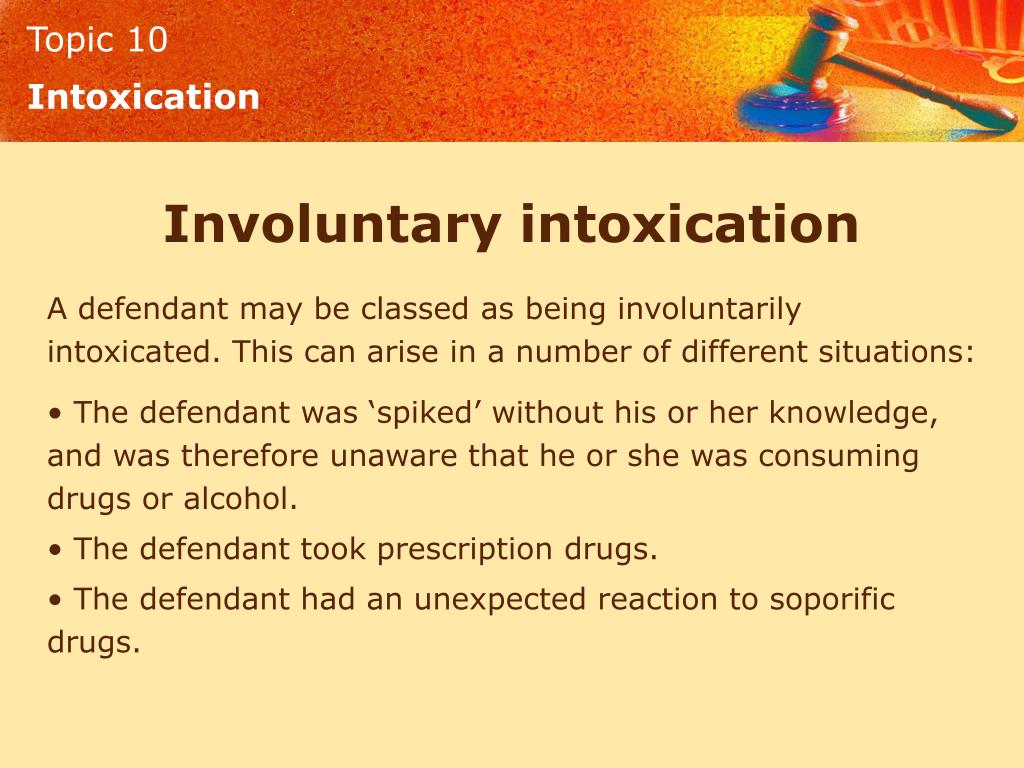 Intoxication Defense in Criminal Cases Justia