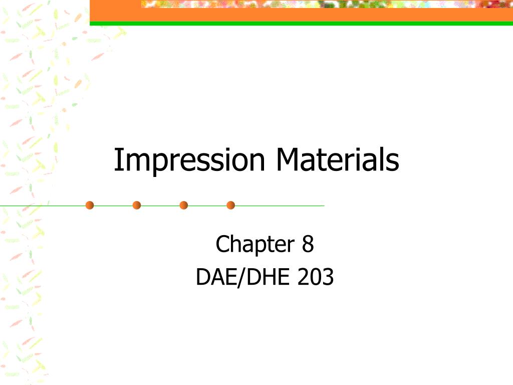 PPT Impression Materials PowerPoint Presentation, free download ID1114138