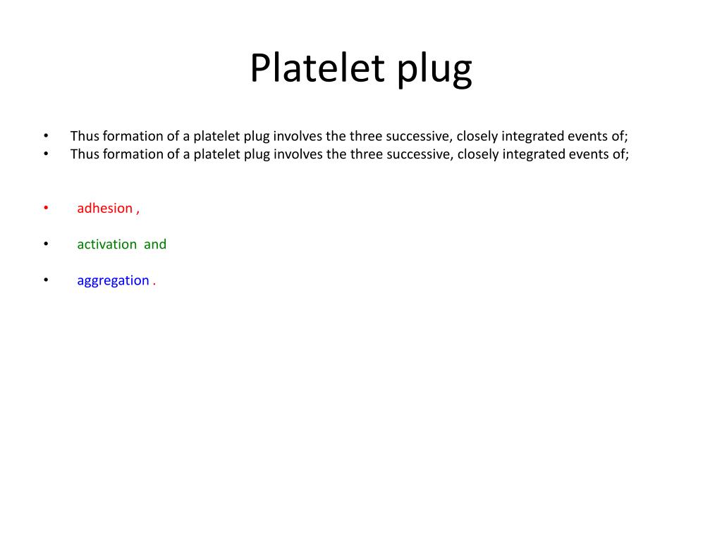 PPT PLATELETS, HEMOSTASIS & BLOOD COAGULATION PowerPoint Presentation