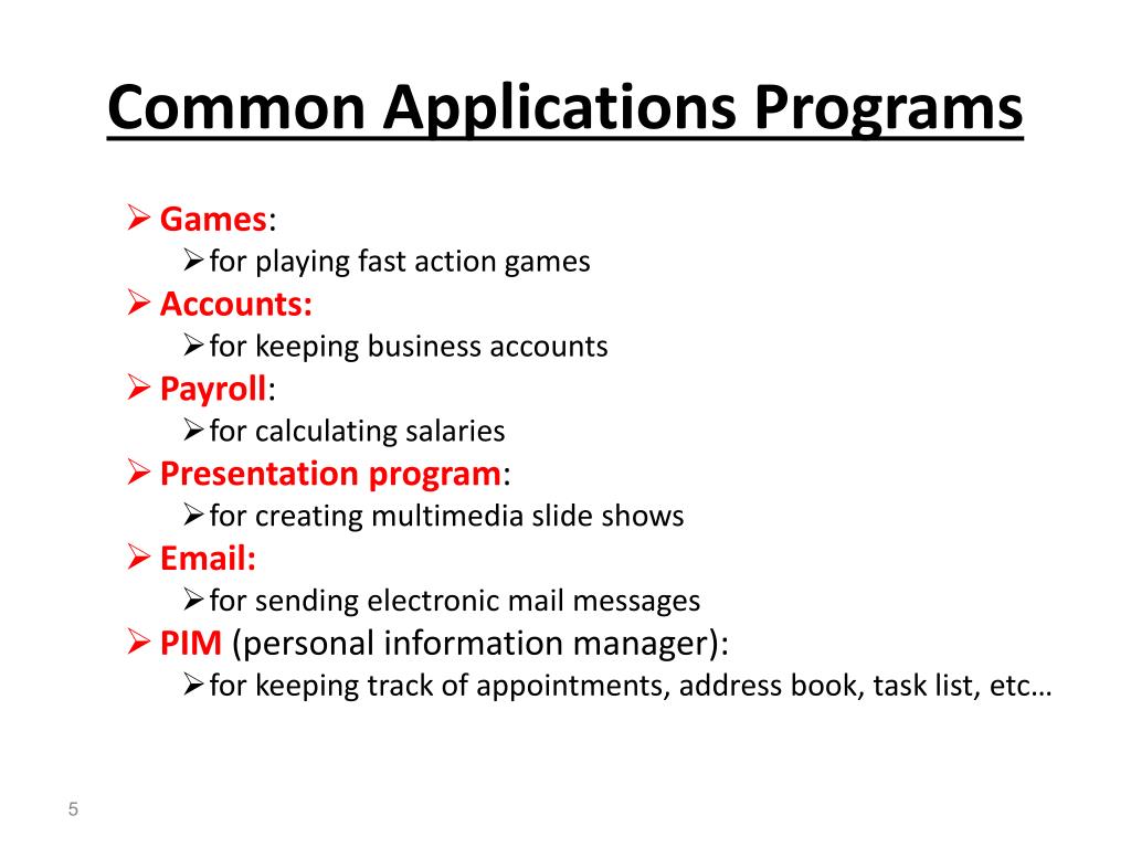 PPT Unit 8 Applications Programs PowerPoint Presentation, free