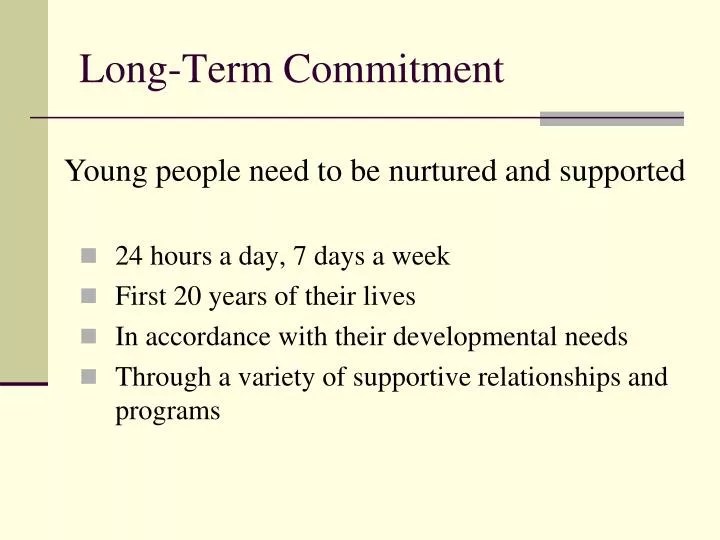 PPT LongTerm Commitment PowerPoint Presentation, free download ID