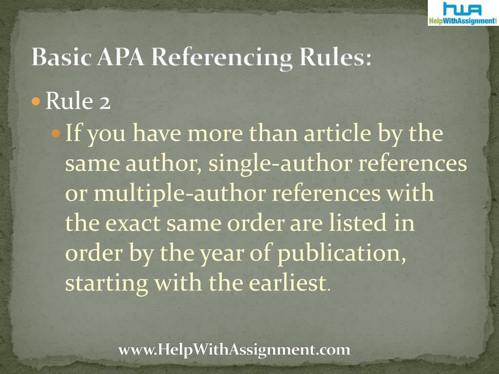 PPT APA Referncing style 2010 PowerPoint Presentation, free download ID11233