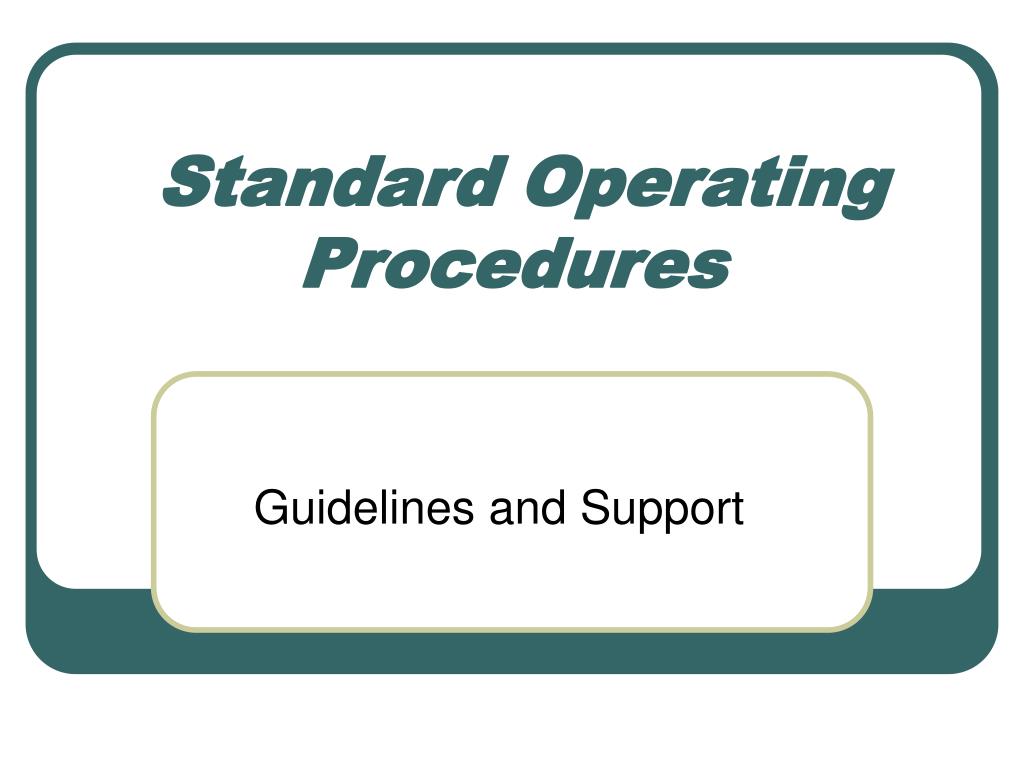 PPT Standard Operating Procedures PowerPoint