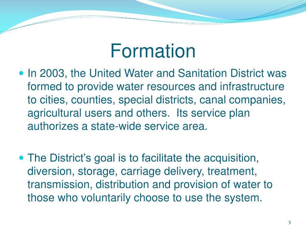 PPT United Water & Sanitation District Stonegate Village Metro