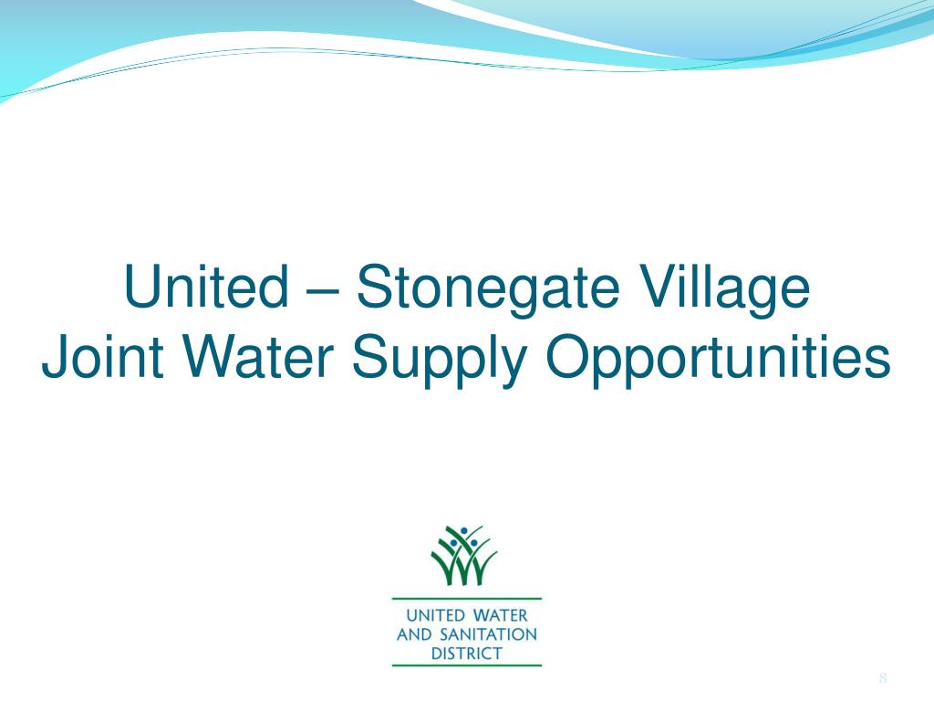 PPT United Water & Sanitation District Stonegate Village Metro