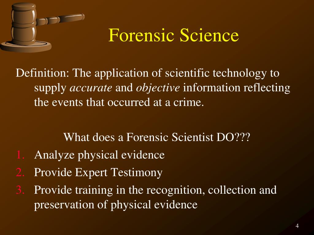 PPT FORENSIC SCIENCE PowerPoint Presentation, free download ID1127701