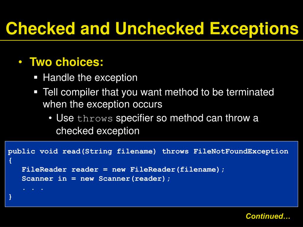 PPT Chapter 9 Exception Handling PowerPoint Presentation, free